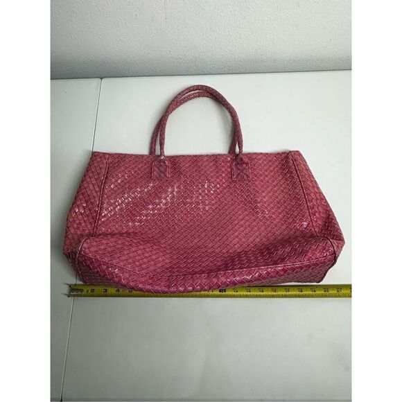 Pink Large Capacity PU Portable Shoulder Bag Tote - Picture 11 of 15